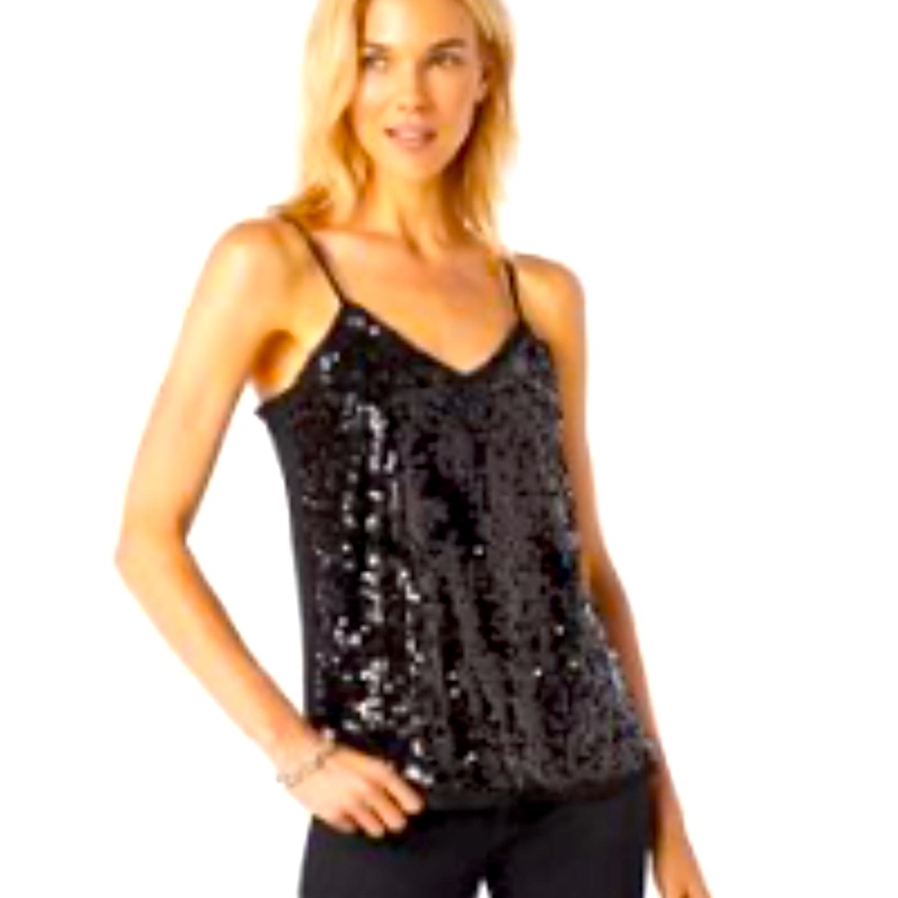 Beautiful Black Sequins Tank